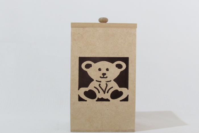 248 - POTE URSINHO G - 09X09X14 - MDF 6MM